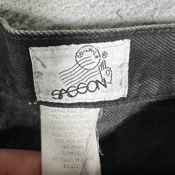 Sasson Jeans Womens 34x32 Black High Waist Relaxed Taper Denim Casual Preppy - Picture 9 of 10